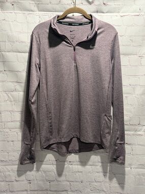 Nike‎ Drifit 1/4 zip Long Sleeve lightweight Athletic Pullover Woman’s Small